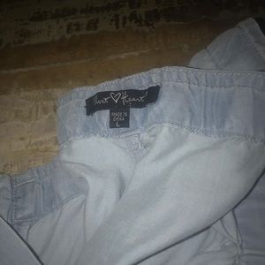 Velvet heart drawstring pants